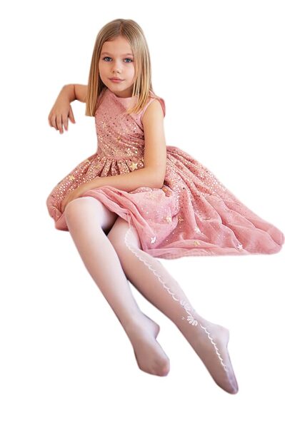 Zeķubikses meitenēm ar rakstu Knittex WENDY 20 den, naturel